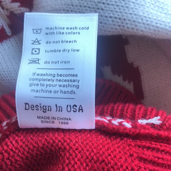 Women’s Red & White Christmas Sweater - Picture 5 of 5